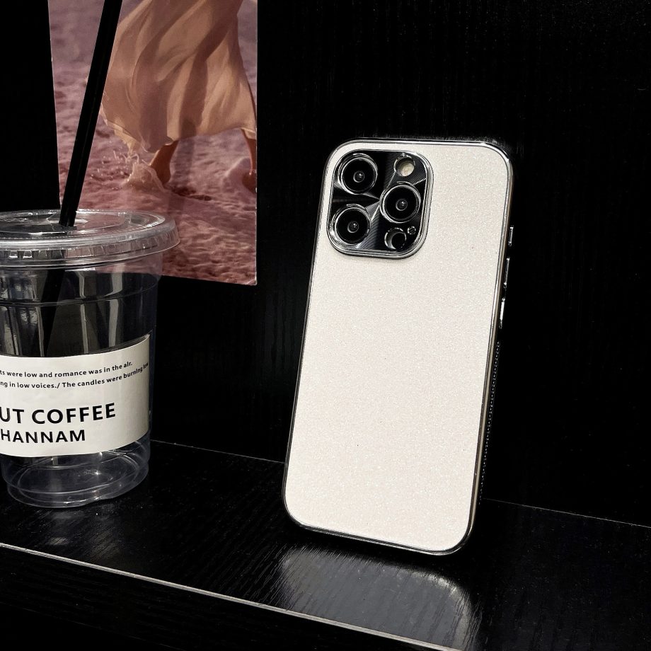 Glitter Dendritic Leather Case for iPhone
