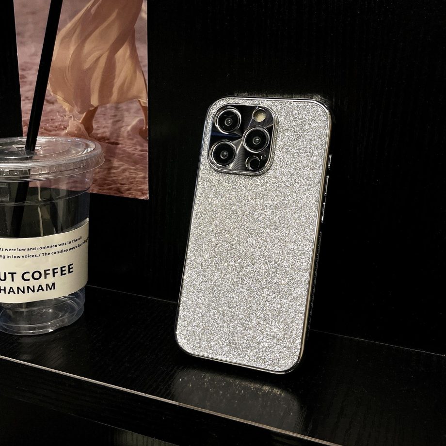 Glitter Dendritic Leather Case for iPhone