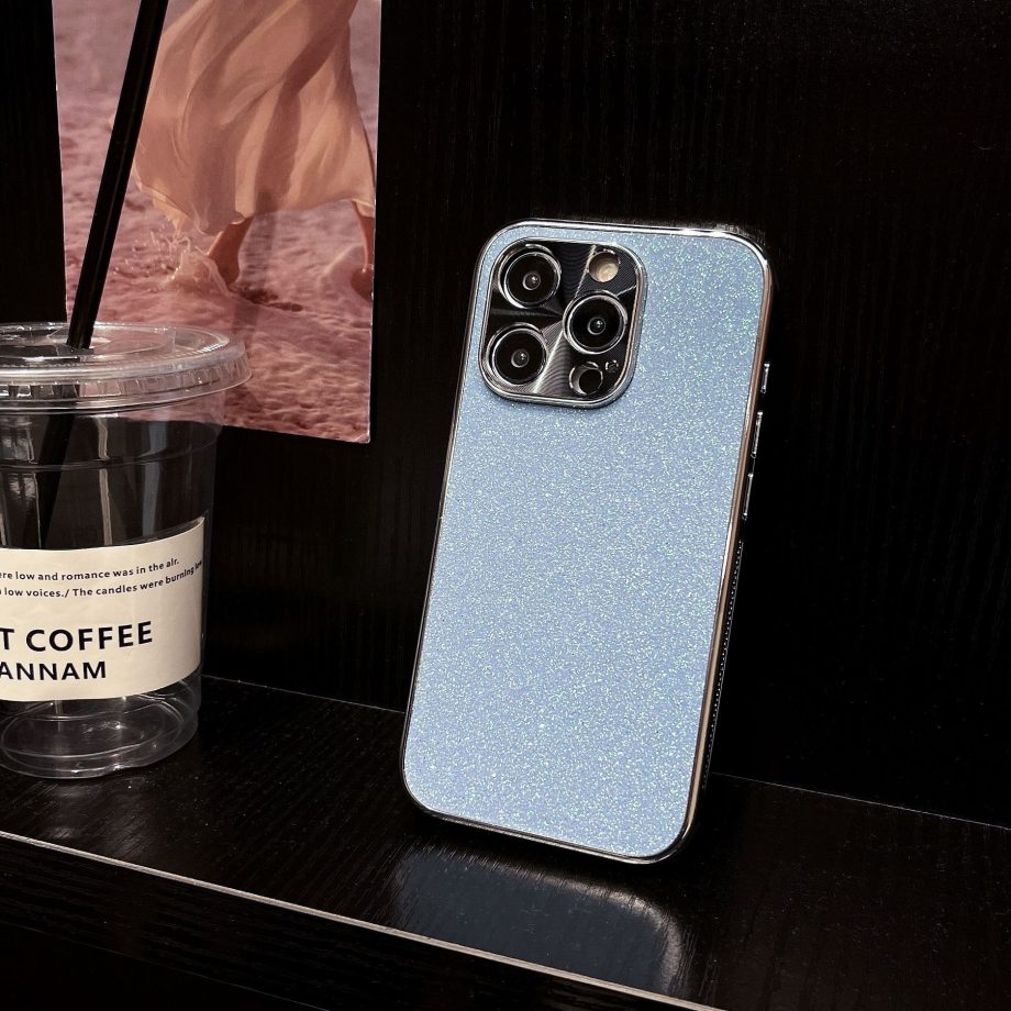 Glitter Dendritic Leather Case for iPhone
