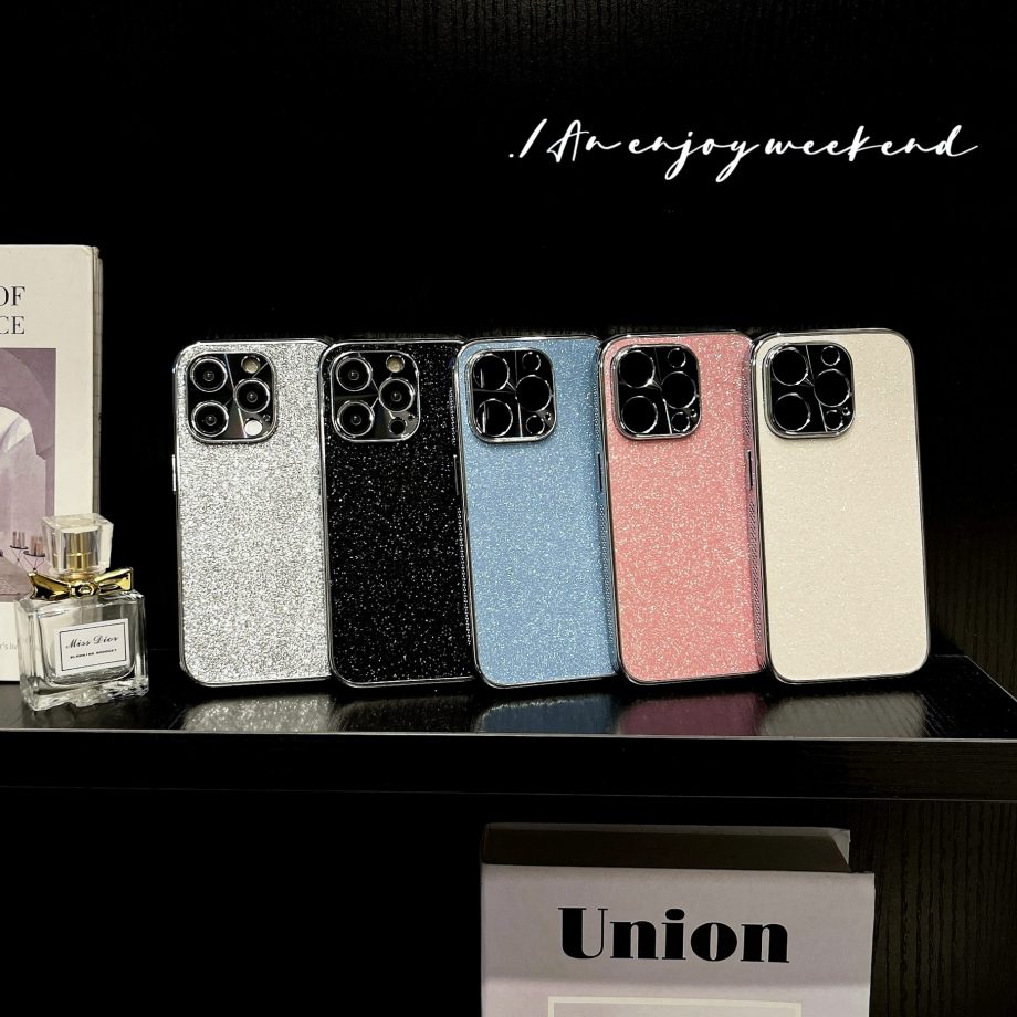 Glitter Dendritic Leather Case for iPhone