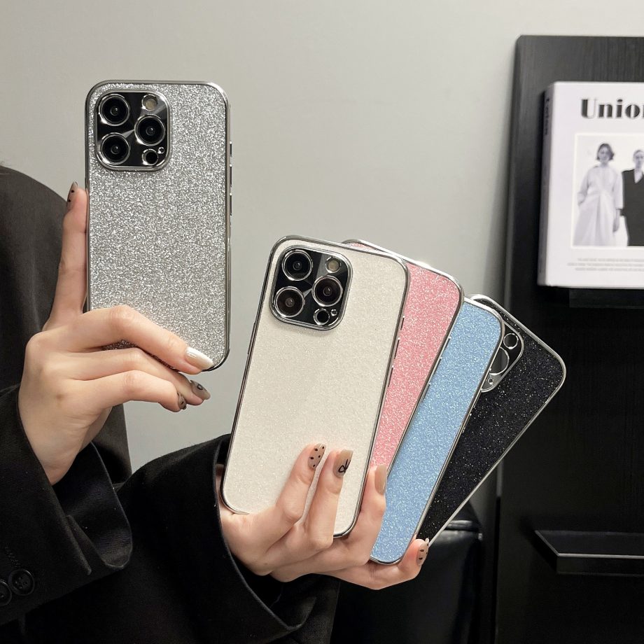 Glitter Dendritic Leather Case for iPhone