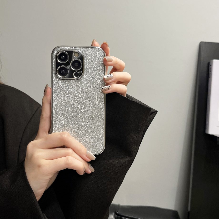 Glitter Dendritic Leather Case for iPhone