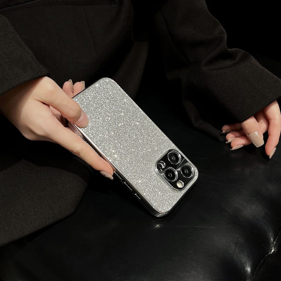 Glitter Dendritic Leather Case for iPhone