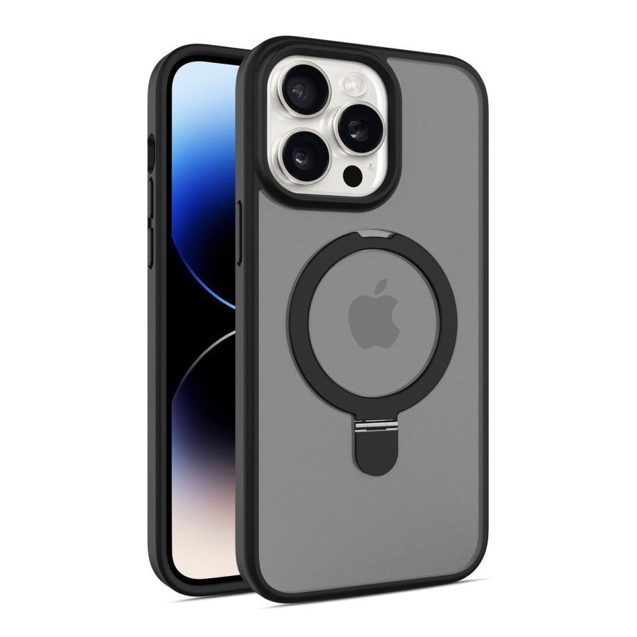 180° Foldable Magnetic Ring Stand Metal lens Translucent iPhone Case ✅Compatible with Magsafe