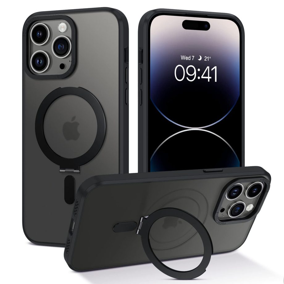 180° Foldable Magnetic Ring Stand Metal lens Translucent iPhone Case ✅Compatible with Magsafe
