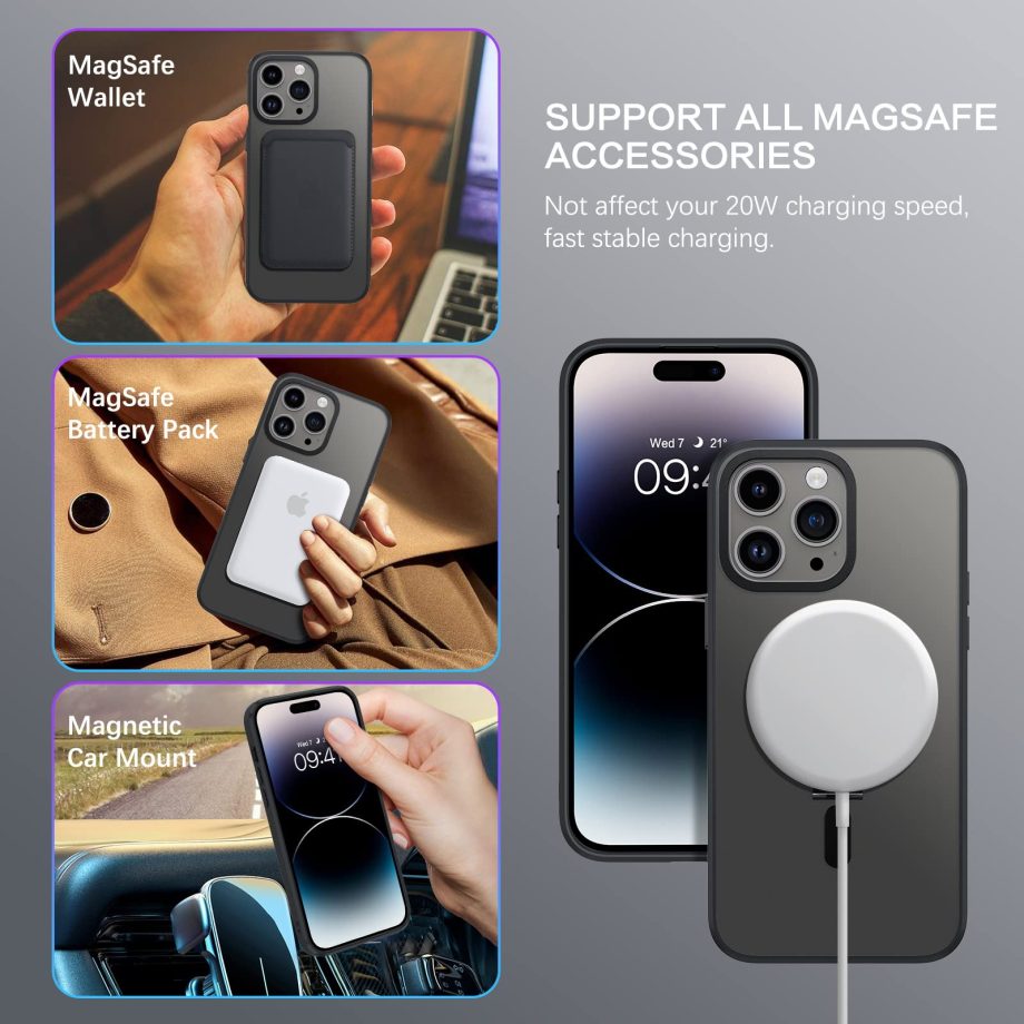 180° Foldable Magnetic Ring Stand Metal lens Translucent iPhone Case ✅Compatible with Magsafe