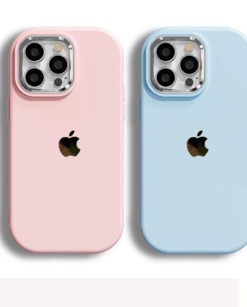Powerfully protected silicone electroplated lens frame case for iPhone