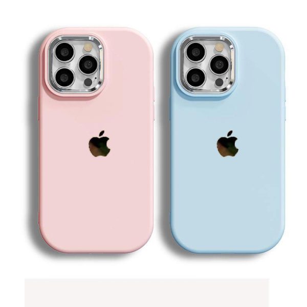 Powerfully protected silicone electroplated lens frame case for iPhone