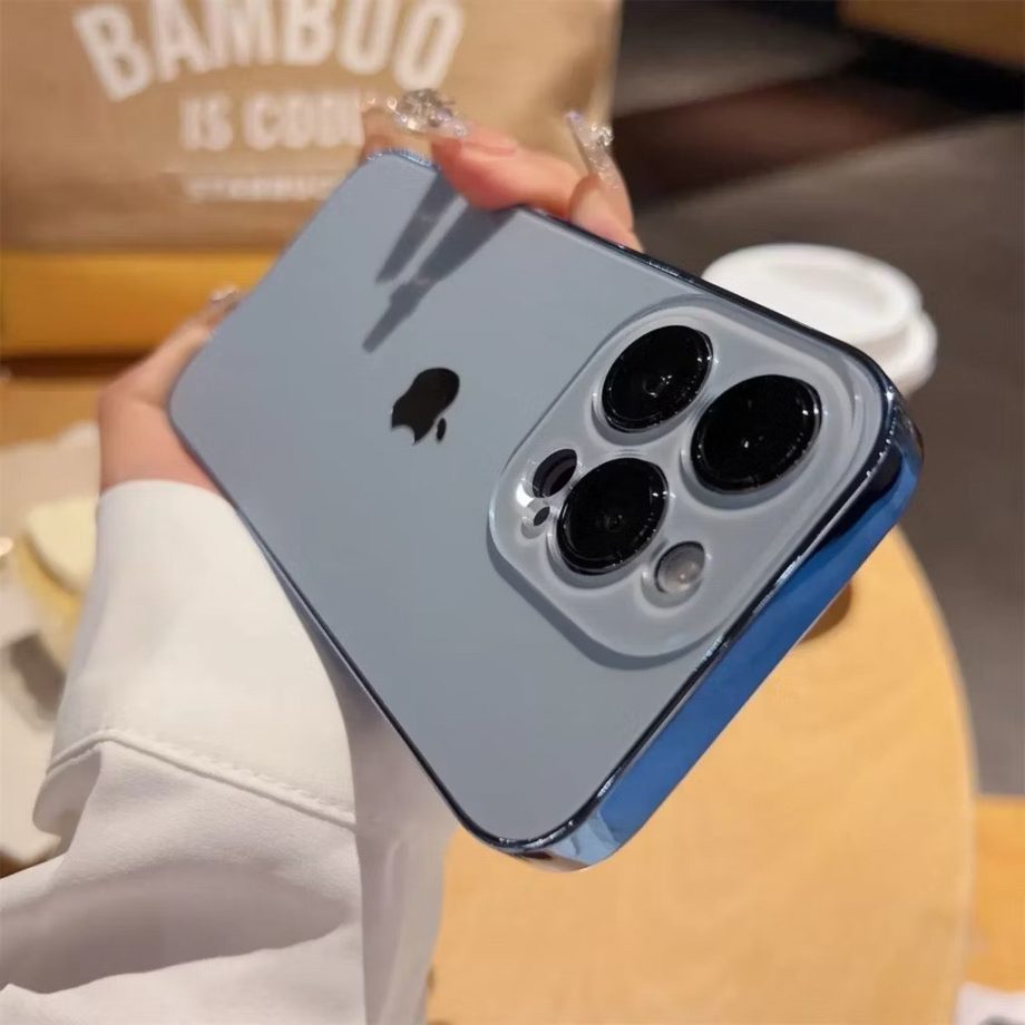 Luxury Frosted Glass iPhone Case ✅Camera Lens Protection
