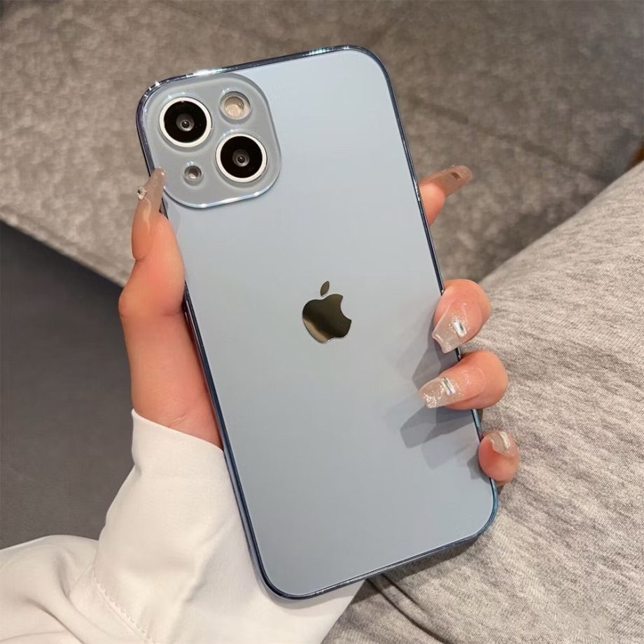 Luxury Frosted Glass iPhone Case ✅Camera Lens Protection