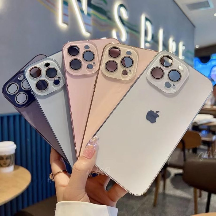 Luxury Frosted Glass iPhone Case ✅Camera Lens Protection