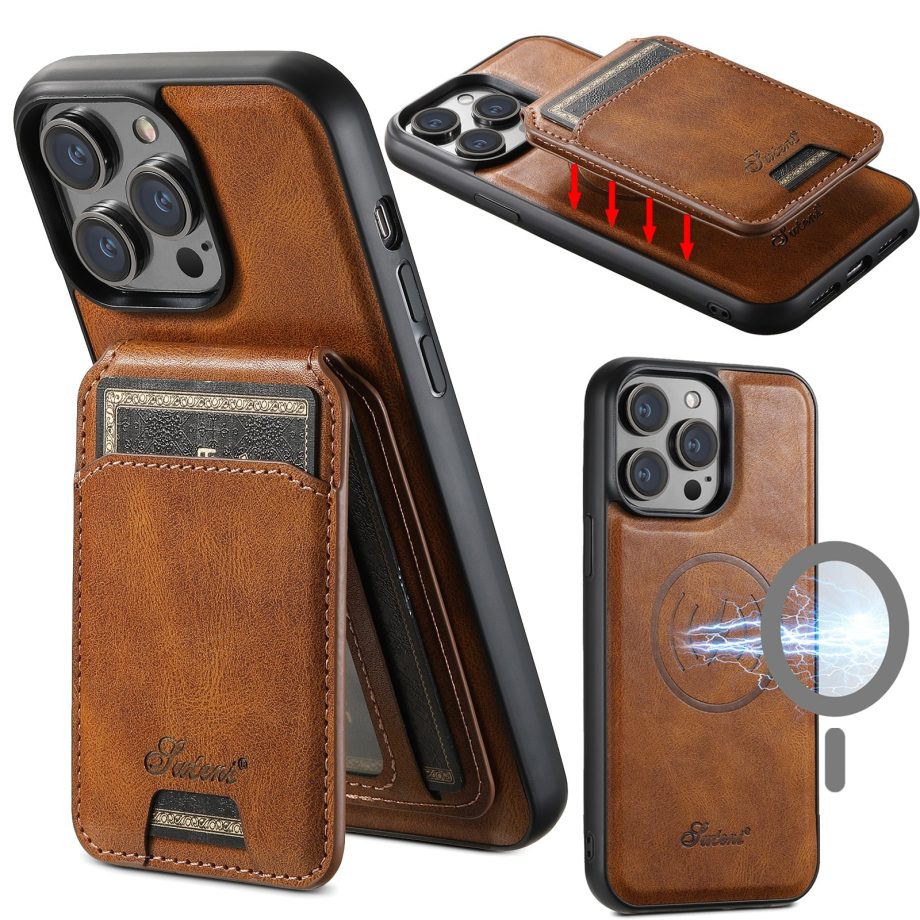 2 in 1 Detachable Magnetic Wallet Case For iPhone