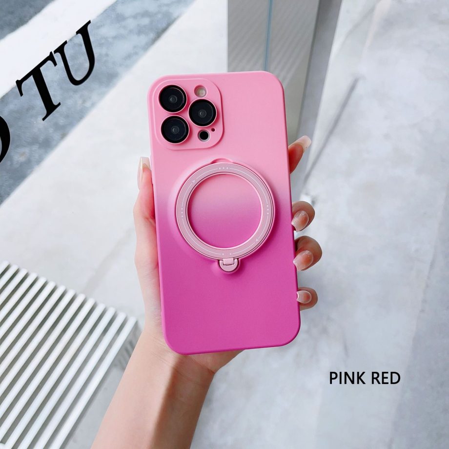 Gradient Magnetic Stand Soft Case for iPhone