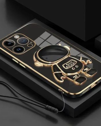 Astronaut Stand Holder Plating Case For iPhone