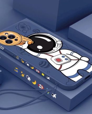 Cartoon Space Astronaut Silicone Case For iPhone