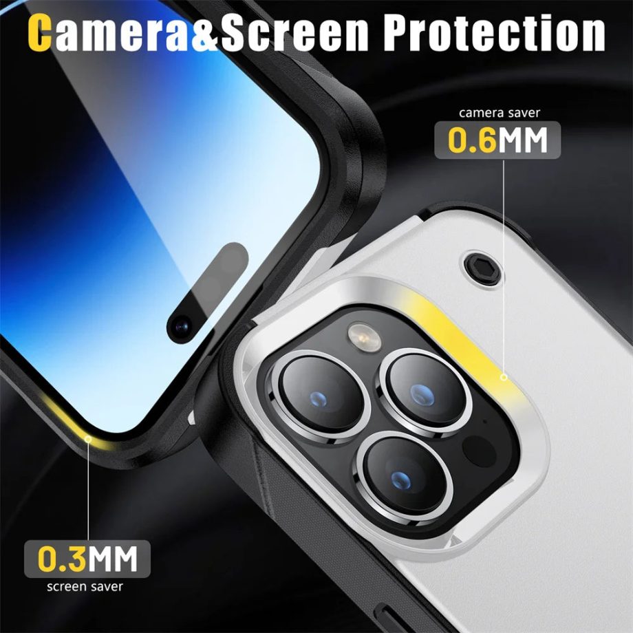 Matte Bracket Shockproof Hard Case For iPhone