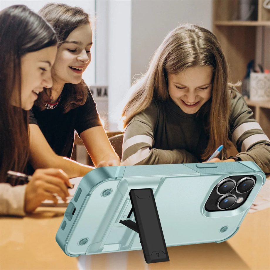Matte Bracket Shockproof Hard Case For iPhone