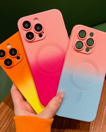 Lens Protective Silicone Magnetic Case for iPhone