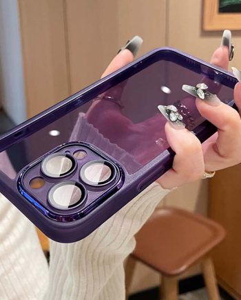 Lens Protective Clear Silicone Case For iPhone