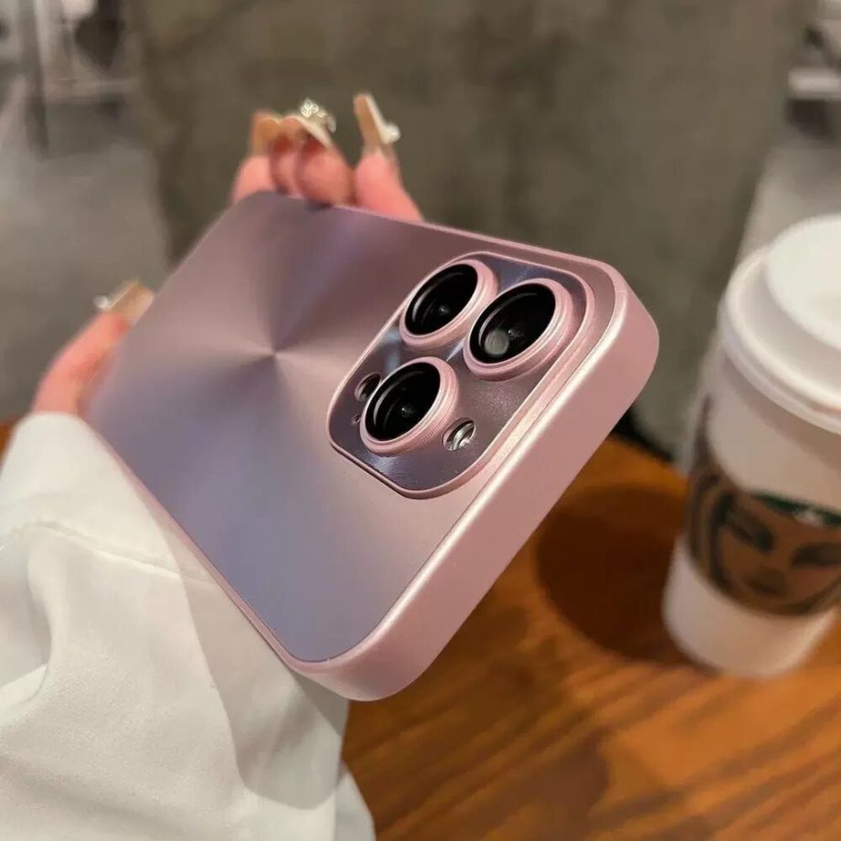 Lens Protection Matte Laser Hard Case for iPhone