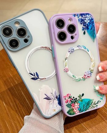 Flower Pattern Matte Case For iPhone