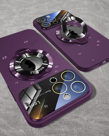 Lens Protect Bracket Matte Case for iPhone