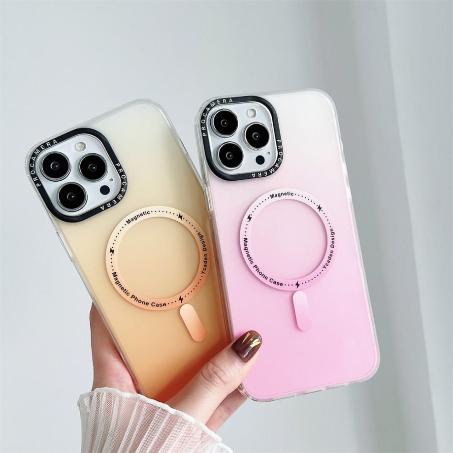 Magnetic Gradient Slim Hard Case for iPhone