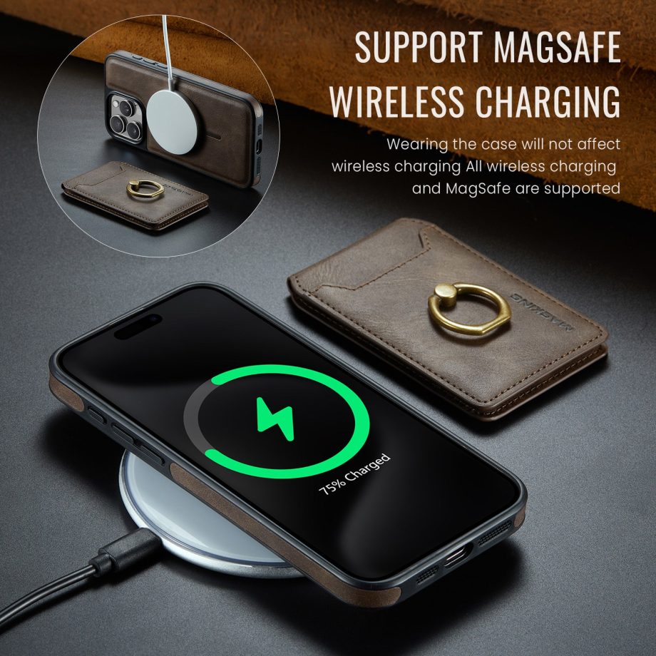 Detachable Magnetic Wallet Case for iPhone