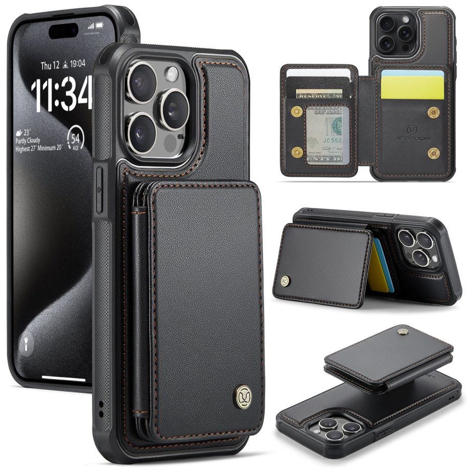2 in 1 Magnetic Wallet Leather Case for iPhone