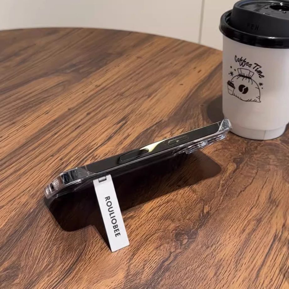 Ultra Thin Frameless Clear Bracket Case for iPhone