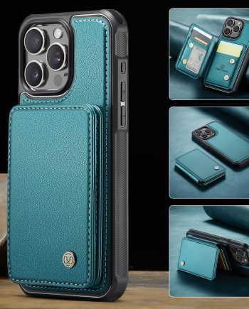 2 in 1 Magnetic Wallet Leather Case for iPhone