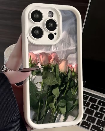Rose Pattern Silicone Case for iPhone