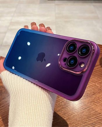 Lens Protection Dual Color Gradient Case for iPhone