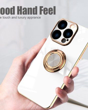 Ring Holder Plating Magnetic Case For iPhone