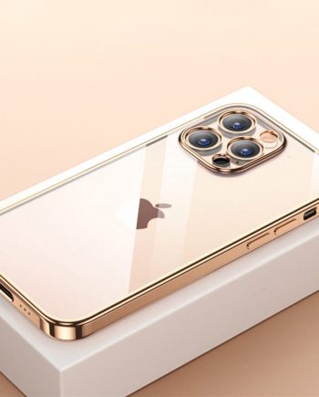 Square Plating Transparent Soft Case For iPhone