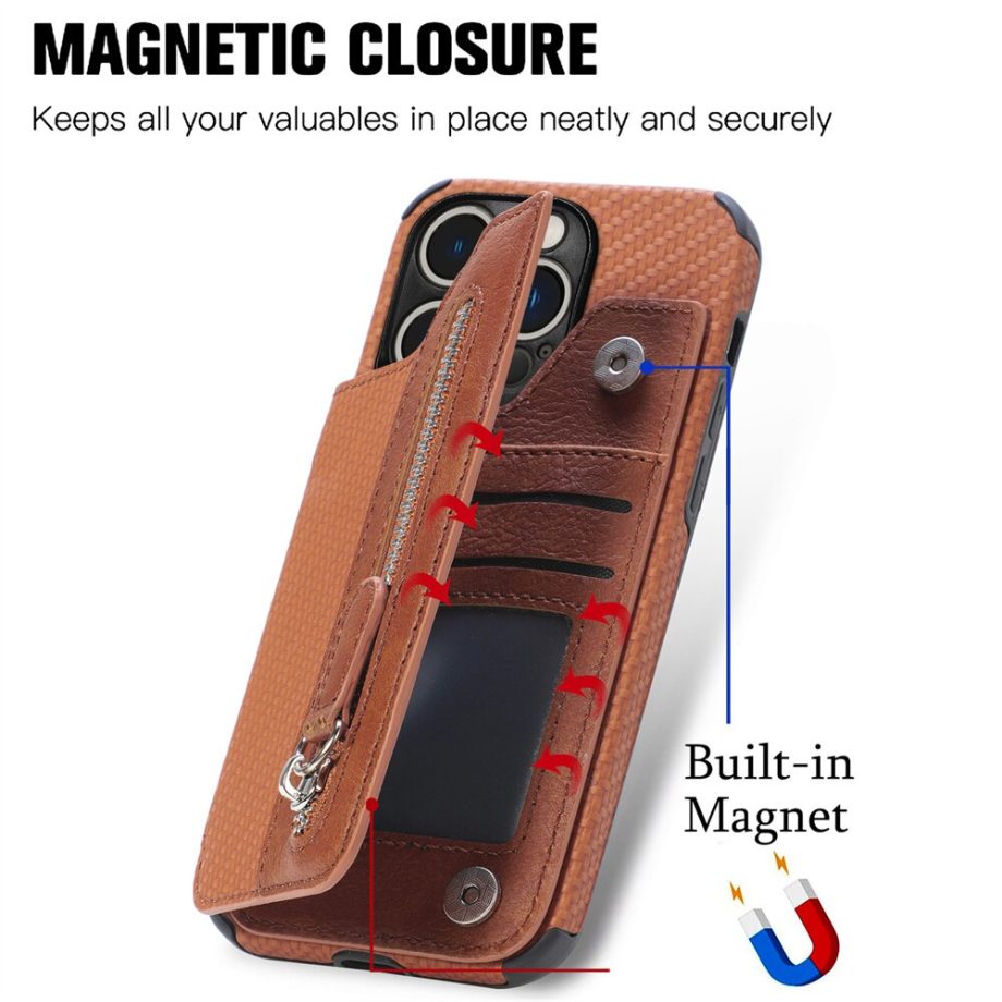 2 in 1 Card Holder Wallet Case For iPhone