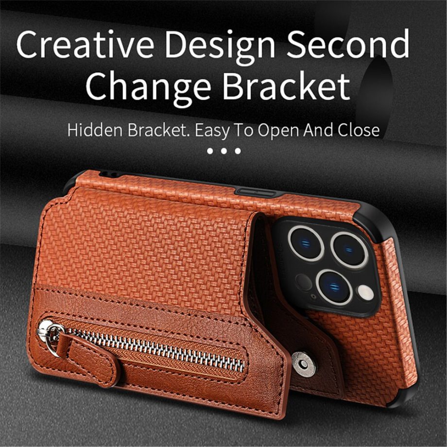 2 in 1 Card Holder Wallet Case For iPhone