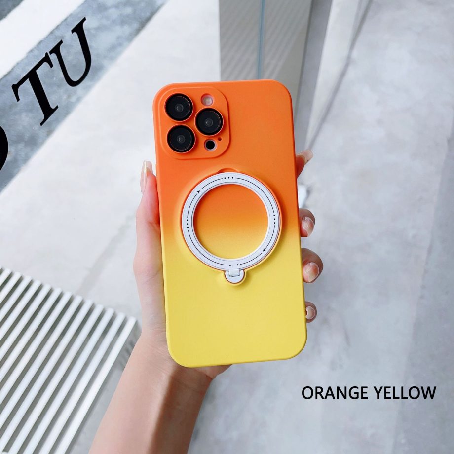 Gradient Magnetic Stand Soft Case for iPhone