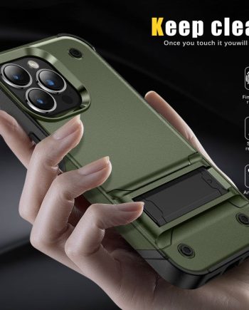 Matte Bracket Shockproof Hard Case For iPhone