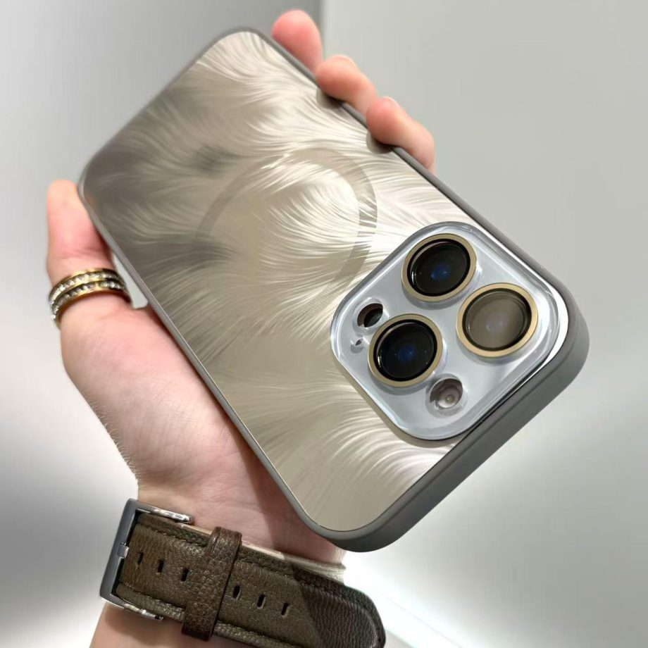 Gradient flowing feather pattern case for iPhone