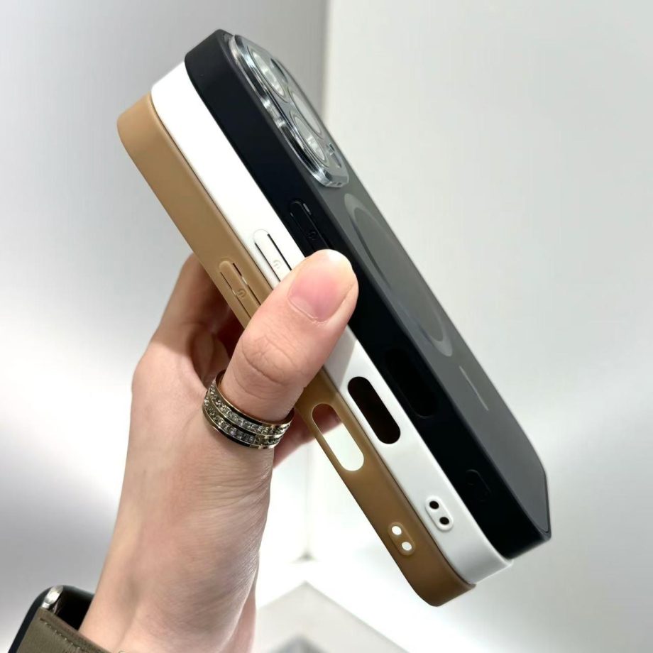 Gradient flowing feather pattern case for iPhone