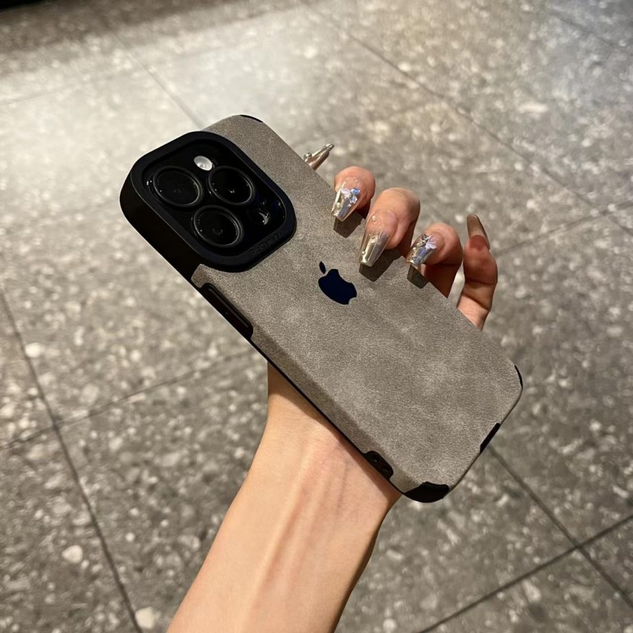 Dirt-resistant suede case for iPhone