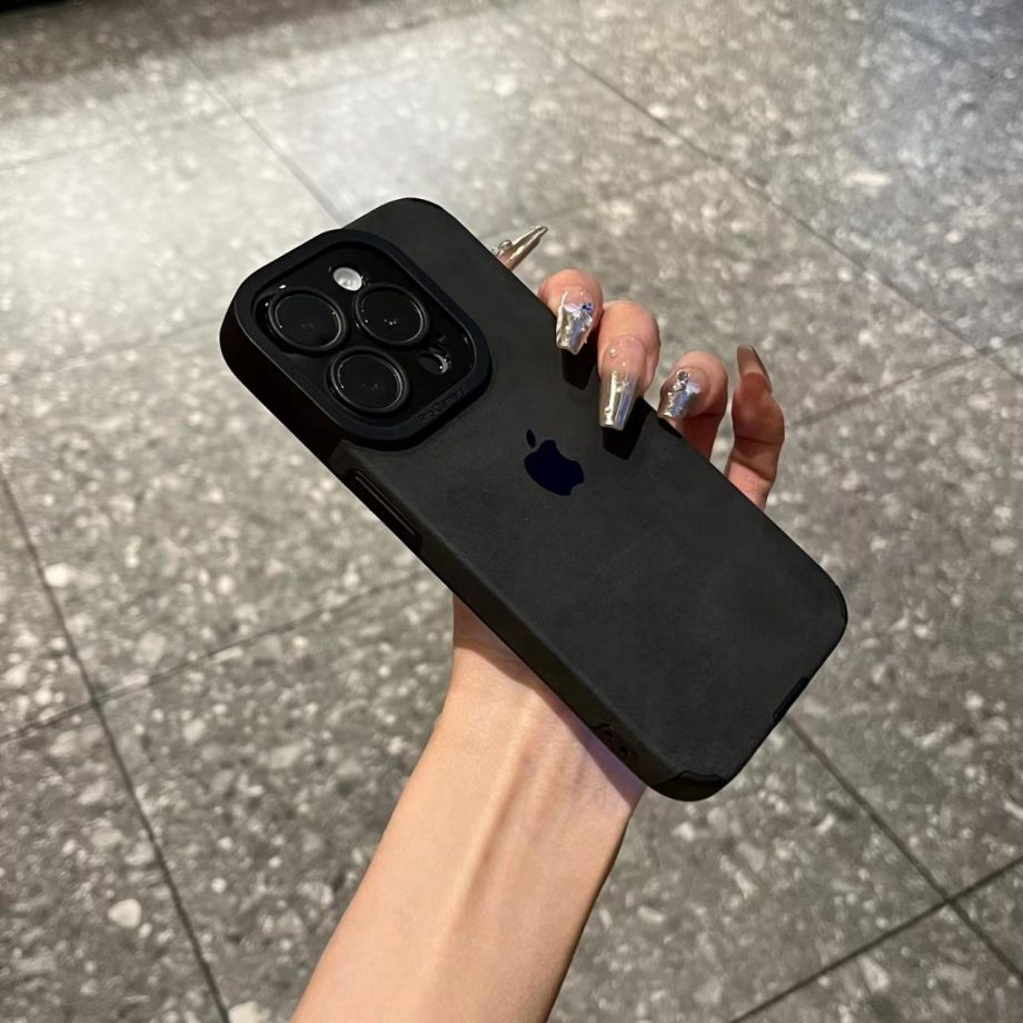 Dirt-resistant suede case for iPhone
