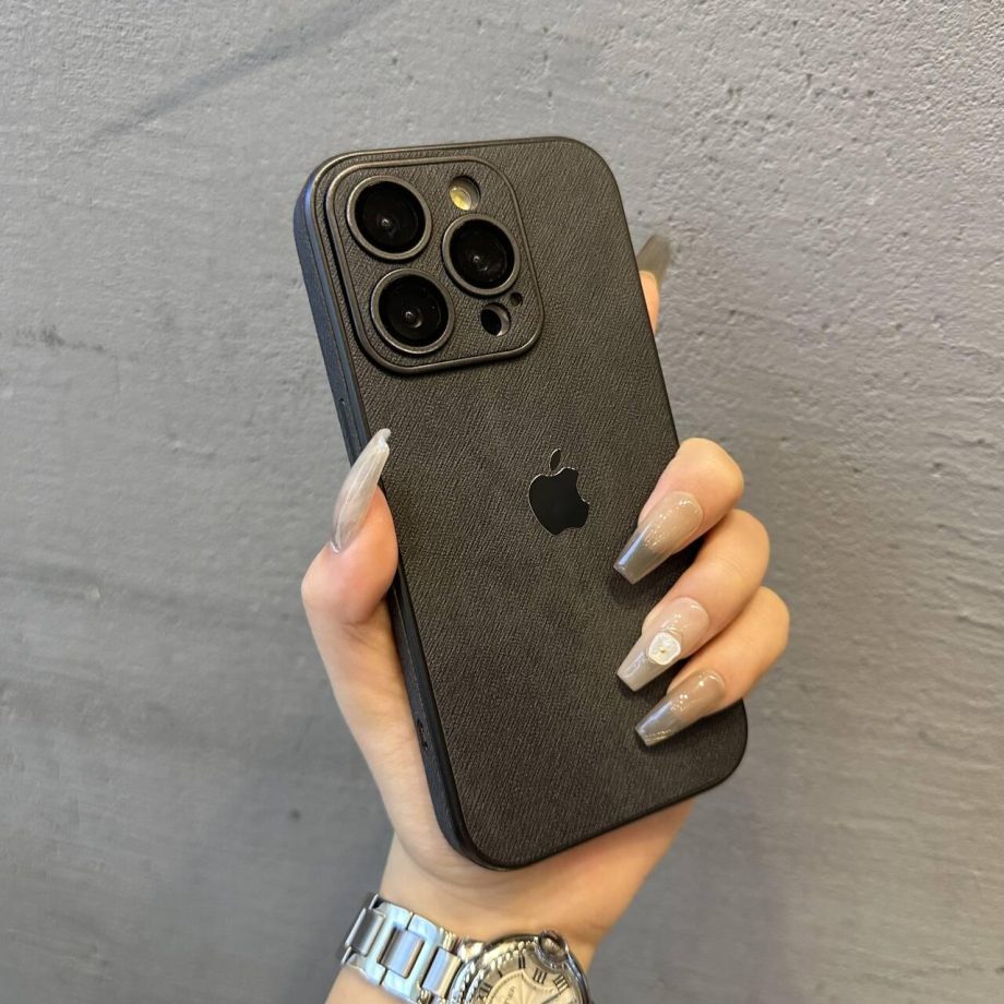 Premium denim-textured dirt-resistant case for iPhone