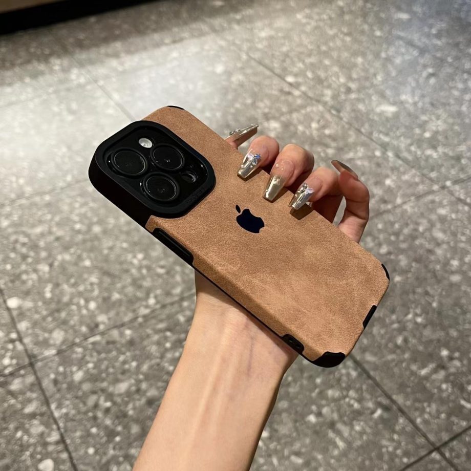 Dirt-resistant suede case for iPhone