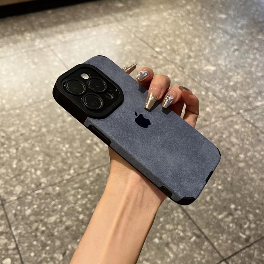 Dirt-resistant suede case for iPhone