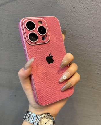 Premium denim-textured dirt-resistant case for iPhone