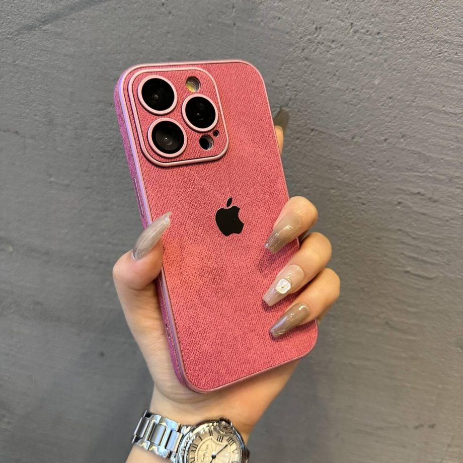 Premium denim-textured dirt-resistant case for iPhone
