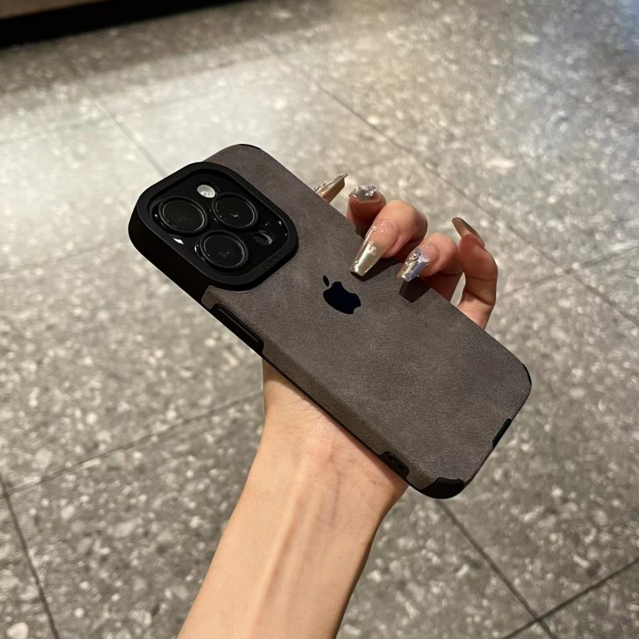 Dirt-resistant suede case for iPhone