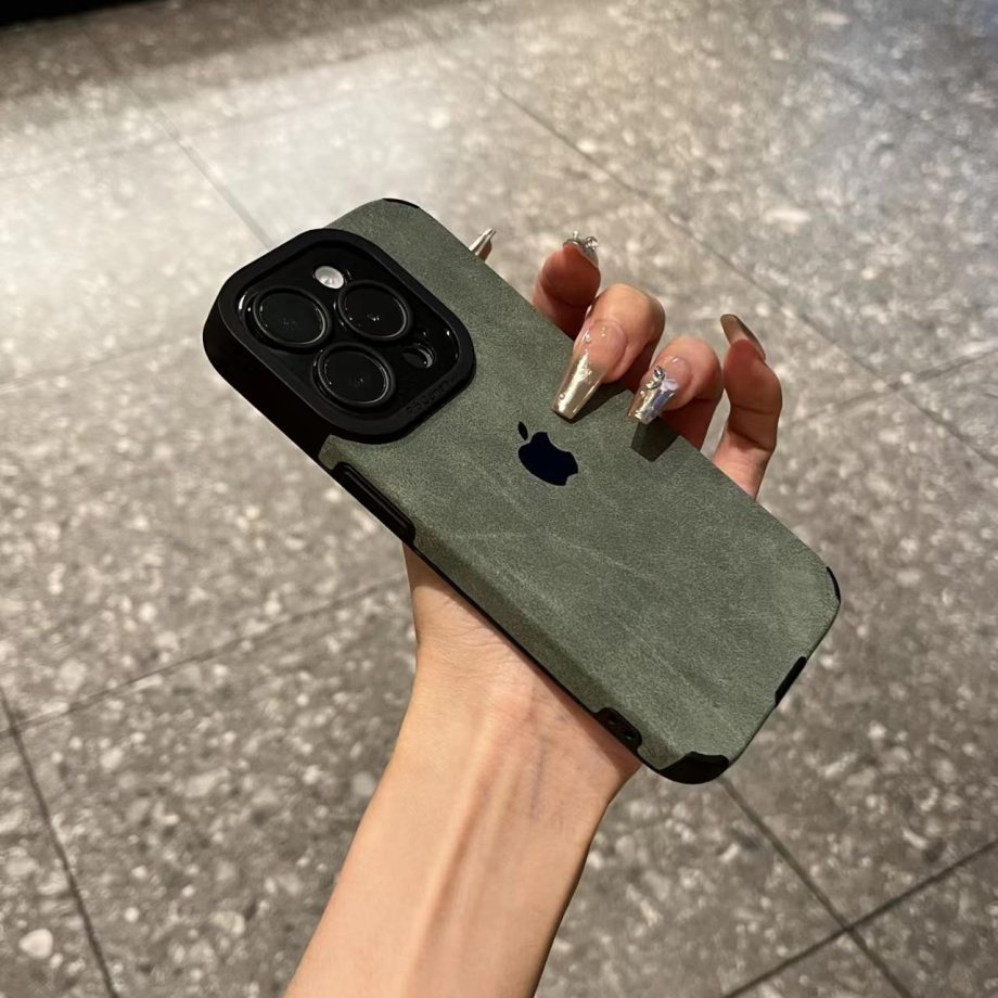 Dirt-resistant suede case for iPhone